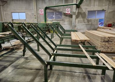 Second hand Automatic cross cutting, edging and multi-ripping line VR 1200